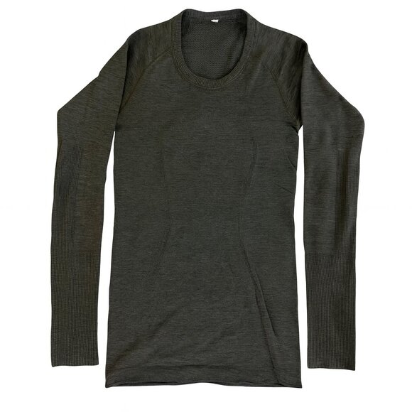 Lululemon Swiftly Tech 2.0 Long Sleeve Top Green Size 4 Seamless Fit - Picture 1 of 6